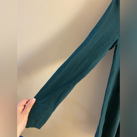 J Jill evergreen midi swing dress knit long sleeve Medium NWT - Picture 3 of 8